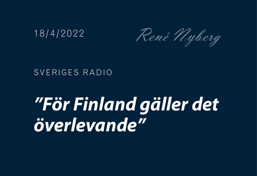 ”För Finland gäller det överlevande”