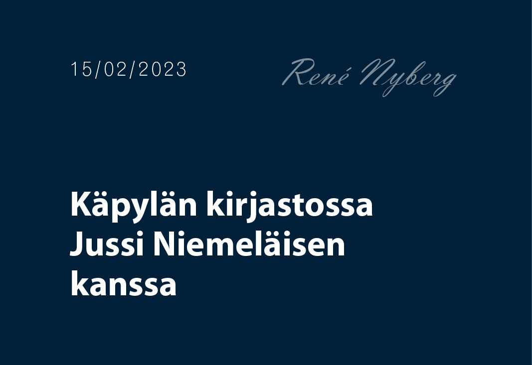 Käpylän kirjastossa Jussi Niemeläisen kanssa