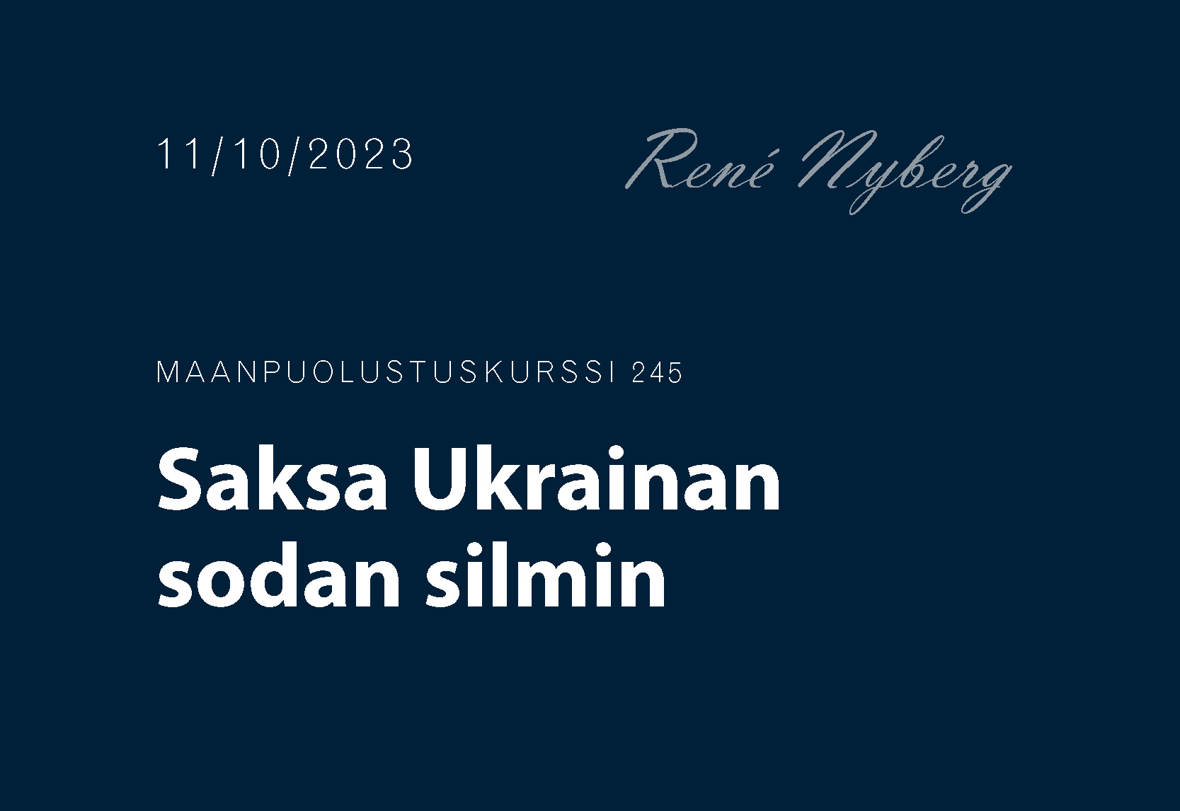 Saksa Ukrainan sodan silmin