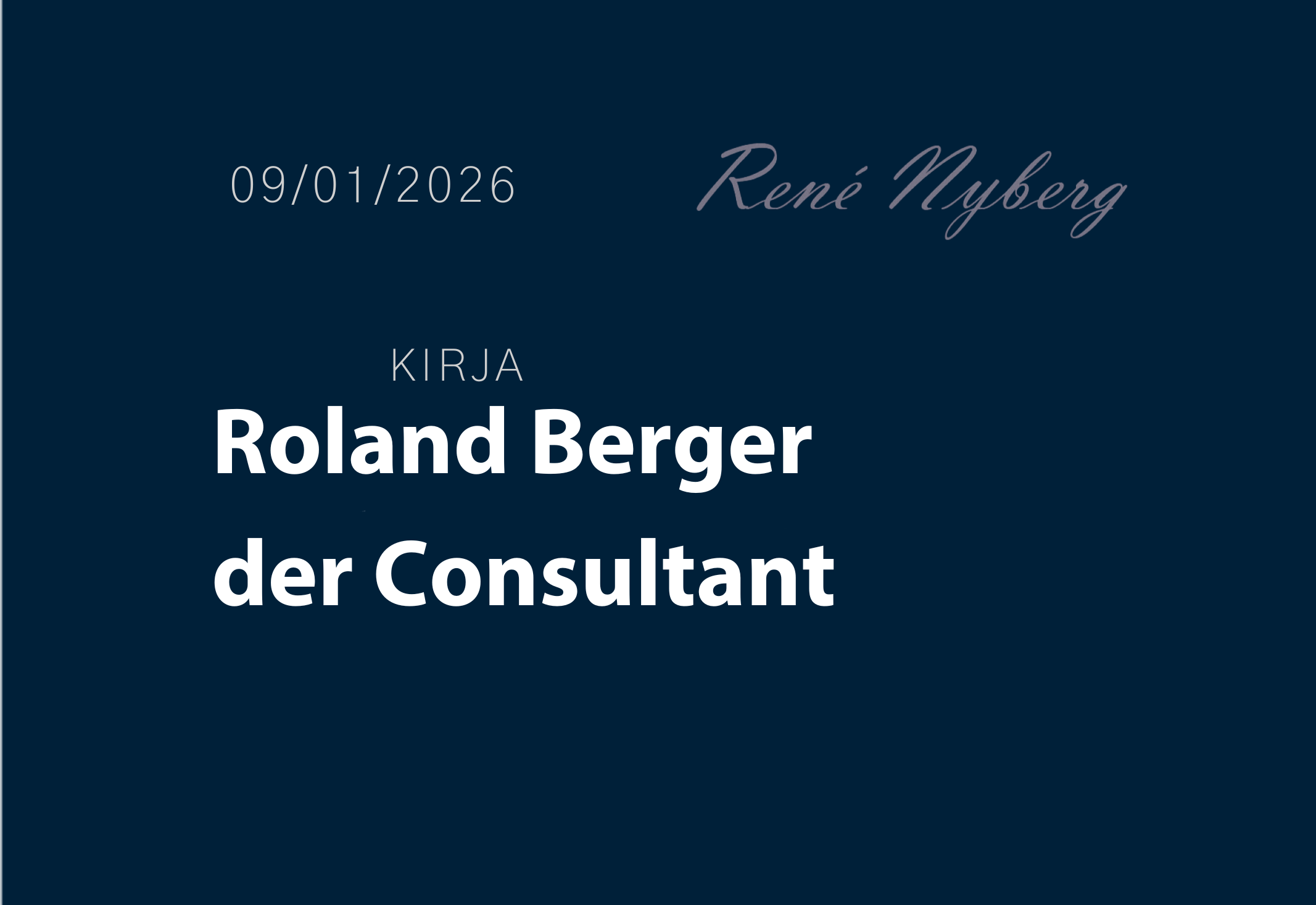Roland Berger der Consultant