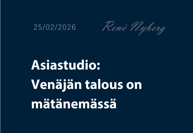 Asiastudio: Venäjän talous on mätänemässä.