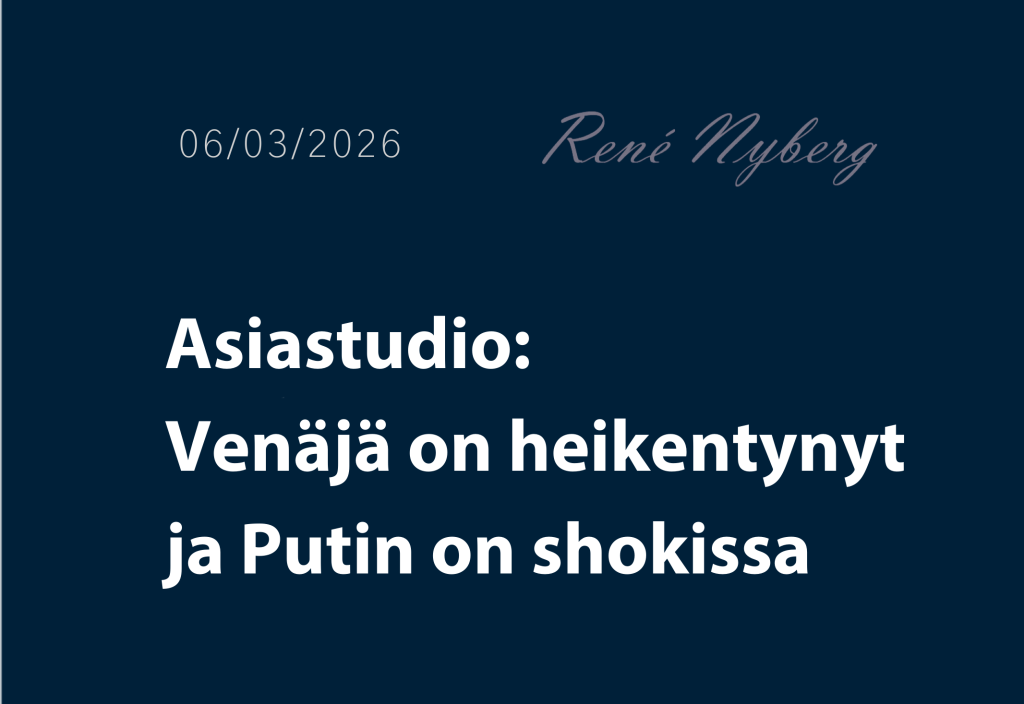Asiastudio: Venäjä on heikentynyt ja Putin on shokissa