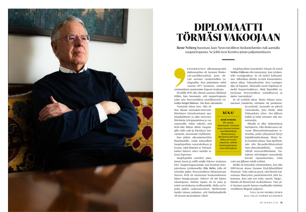 Diplomaatti törmäsi vakoojaan