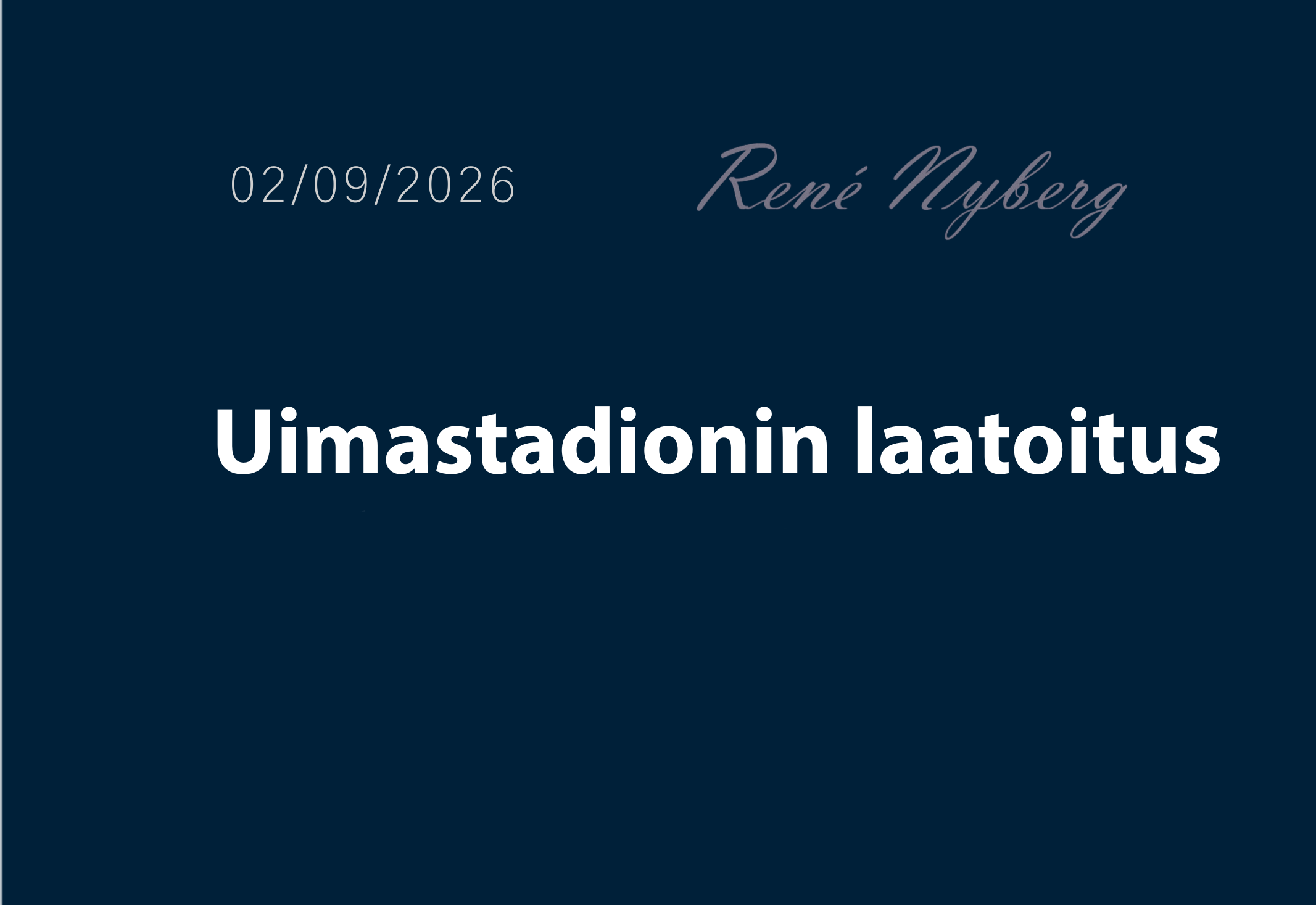 Onko Uimastadionin laatoituksen uusiminen oikea ratkaisu?