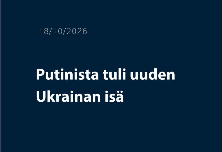 Putinista tuli uuden Ukrainan isä